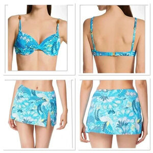 Bleu Rod Beattie Paradise Found Underwire Molded Swimsuit Set Size 4